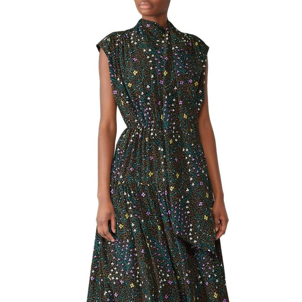 Joseph Ines Hofmann Copenhagen Silk Floral Print Dress Size 42